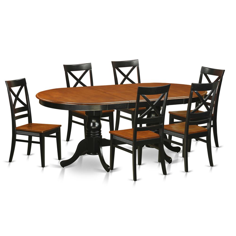 7  PC  Dining  set-Dining  Table  with  6  Wood  Dining  Chairs. Picture 2