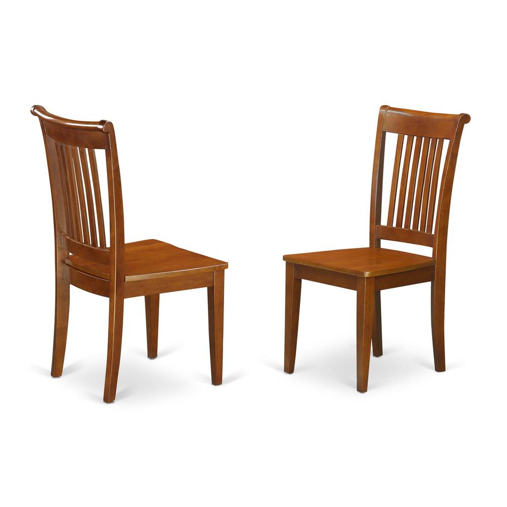 Portland  slat  back  dining  room  chair  with  wood  seat,  Set  of  2. Picture 2