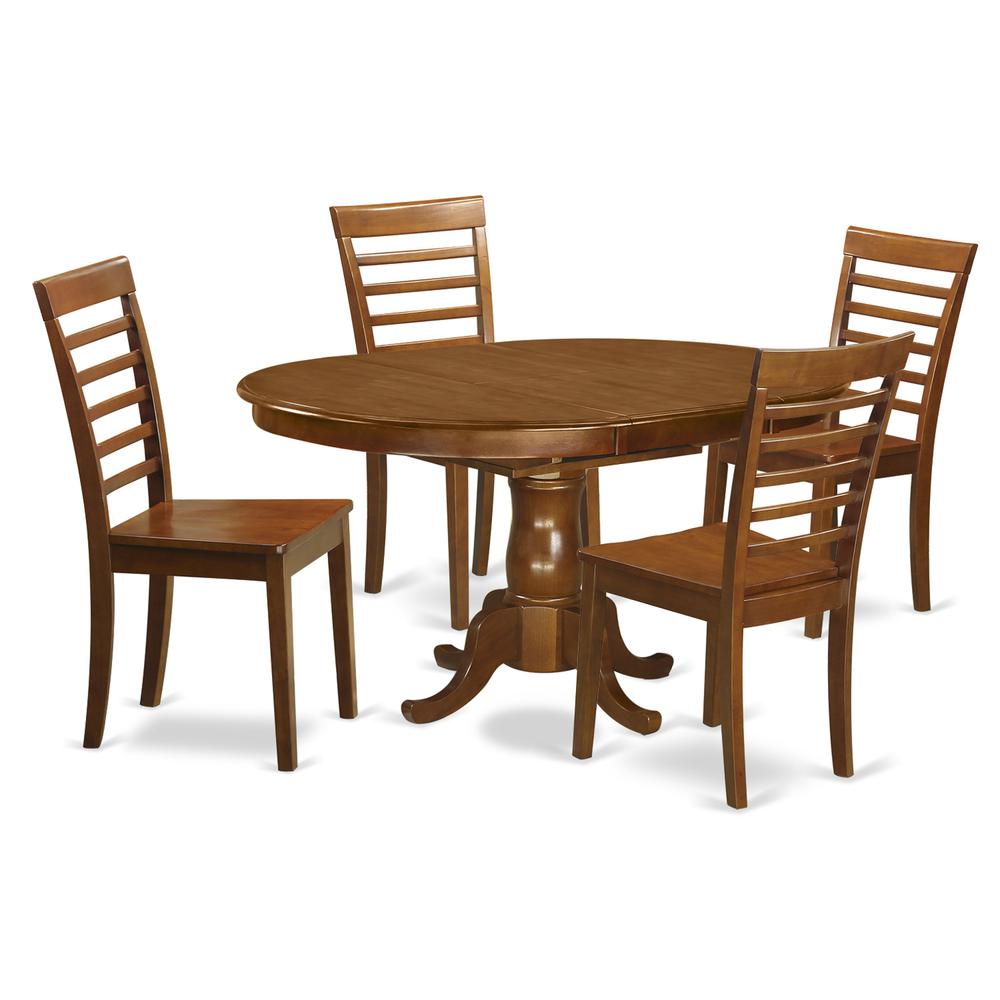 5  Pc  Dining  set-Oval  Dining  Room  set-Leaf  and  4  Dining  Chairs. Picture 2