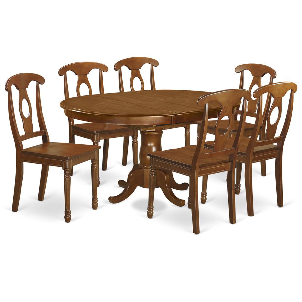 7  Pc  Dining  room  set-Oval  Dining  Table  with  Leaf  and  6  Chairs. Picture 2