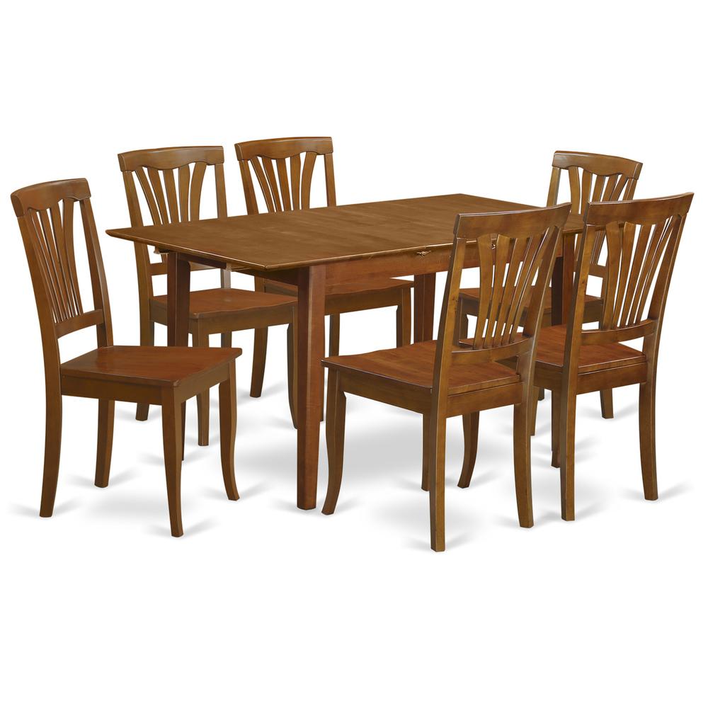 7  Pc  small  Table  set  -  Table  with  Leaf  and  6  Kitchen  Chairs. Picture 2