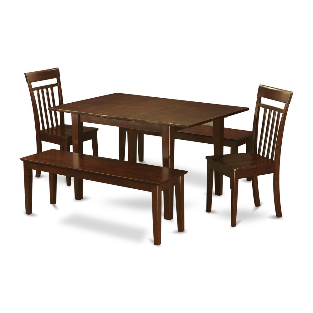 5  Pc  Dining  room  set  with  bench  -Table  with  2  Dining  Chairs  and  2  Benches. Picture 2