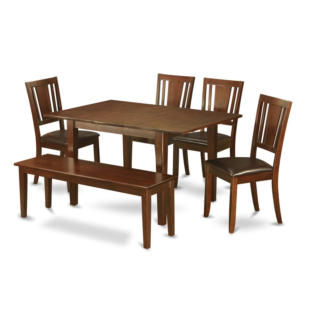 6-Pc  Dining  room  set  with  bench-  Table  with  4  Dining  Chairs  and  Bench. Picture 2