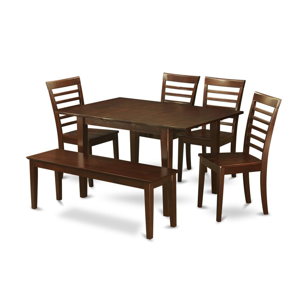 6  Pc  Dining  room  set  with  bench  -Table  with  4  Chairs  and  Dining  Bench. Picture 2