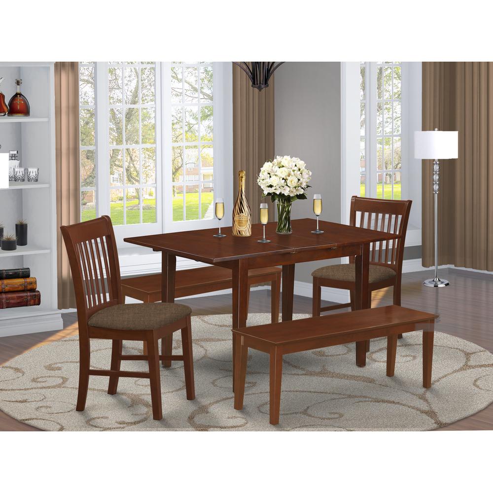 5  PC  Dining  room  set-  Table  with  2  Dining  Table  Chairs  and  2  Benches. Picture 2