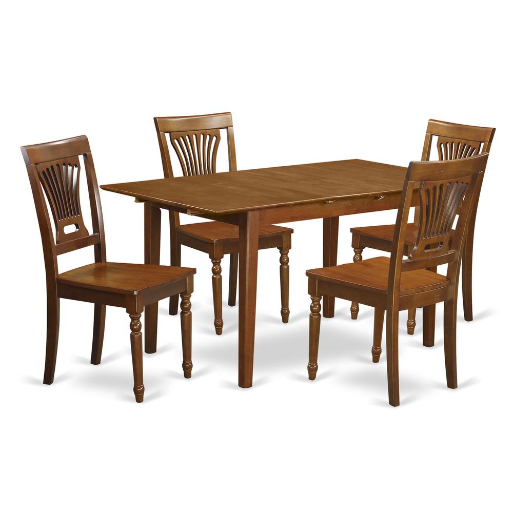 5  PC  Kitchen  dinette  set  Table  with  Leaf  and  4  Kitchen  Dining  Chairs. Picture 2