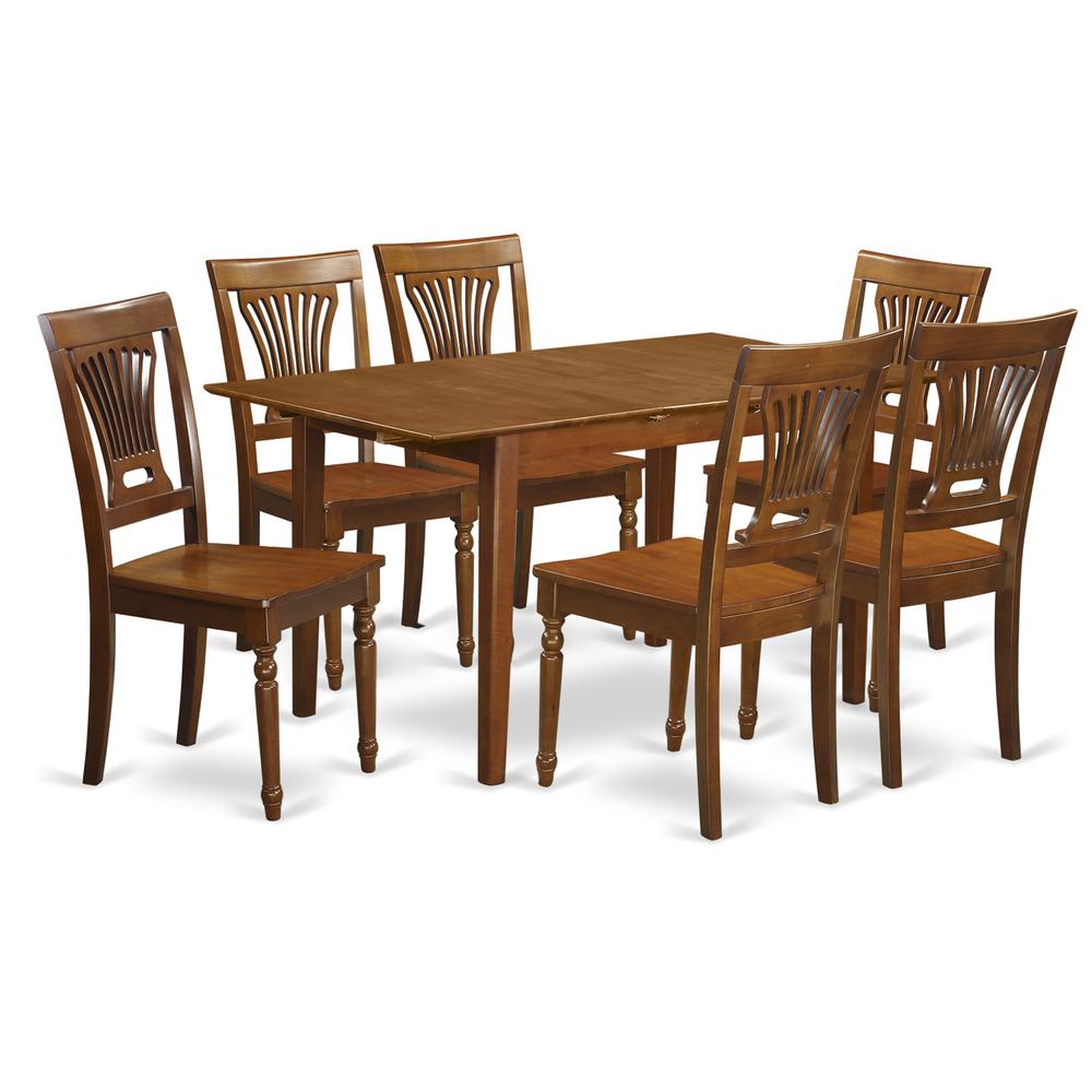 7  PC  Kitchen  Table  and  chair  set  -  Table  with  Leaf  and  6  Dining  Chairs. Picture 2