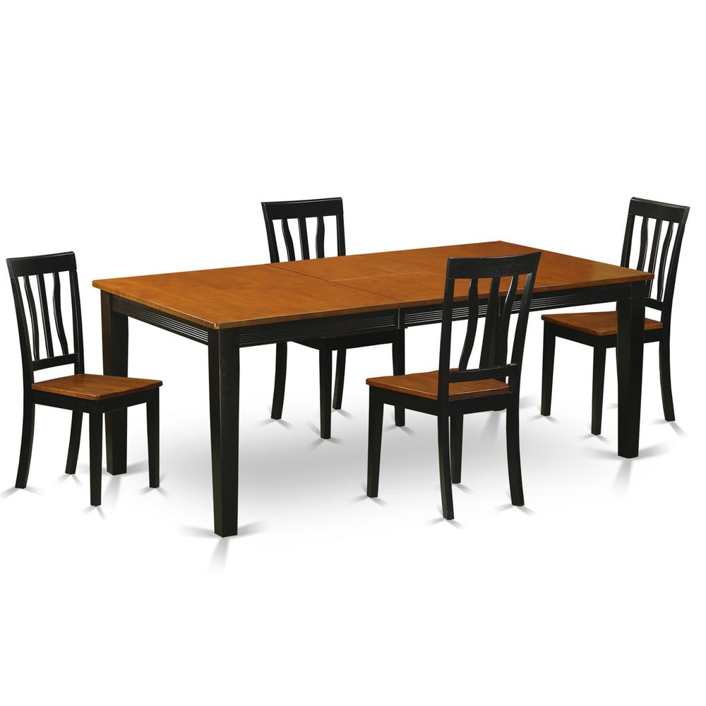 5  PC  Dining  set-Dining  Table  with  4  Wooden  Dining  Chairs. Picture 2