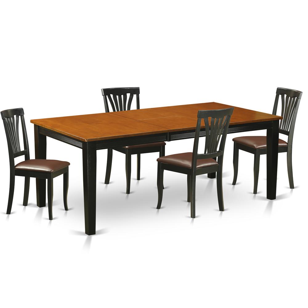 5  PC  Dining  set-Dining  Table  with  4  Wood  Dining  Chairs. Picture 2