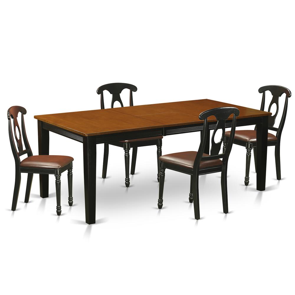 5  PC  Dining  set-Dining  Table  with  4  Wood  Dining  Chairs. Picture 2