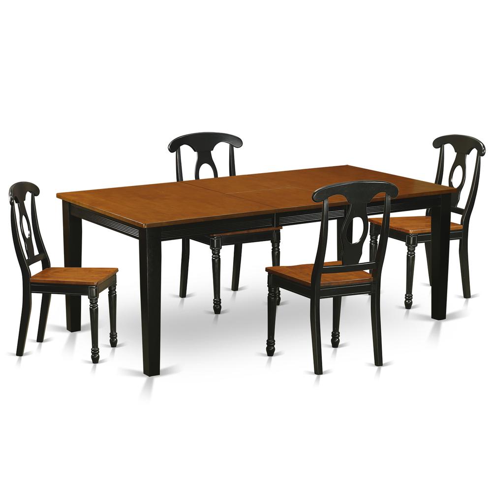 5  PC  Dining  room  set-Dining  Table  with  4  Wood  Dining  Chairs. Picture 2