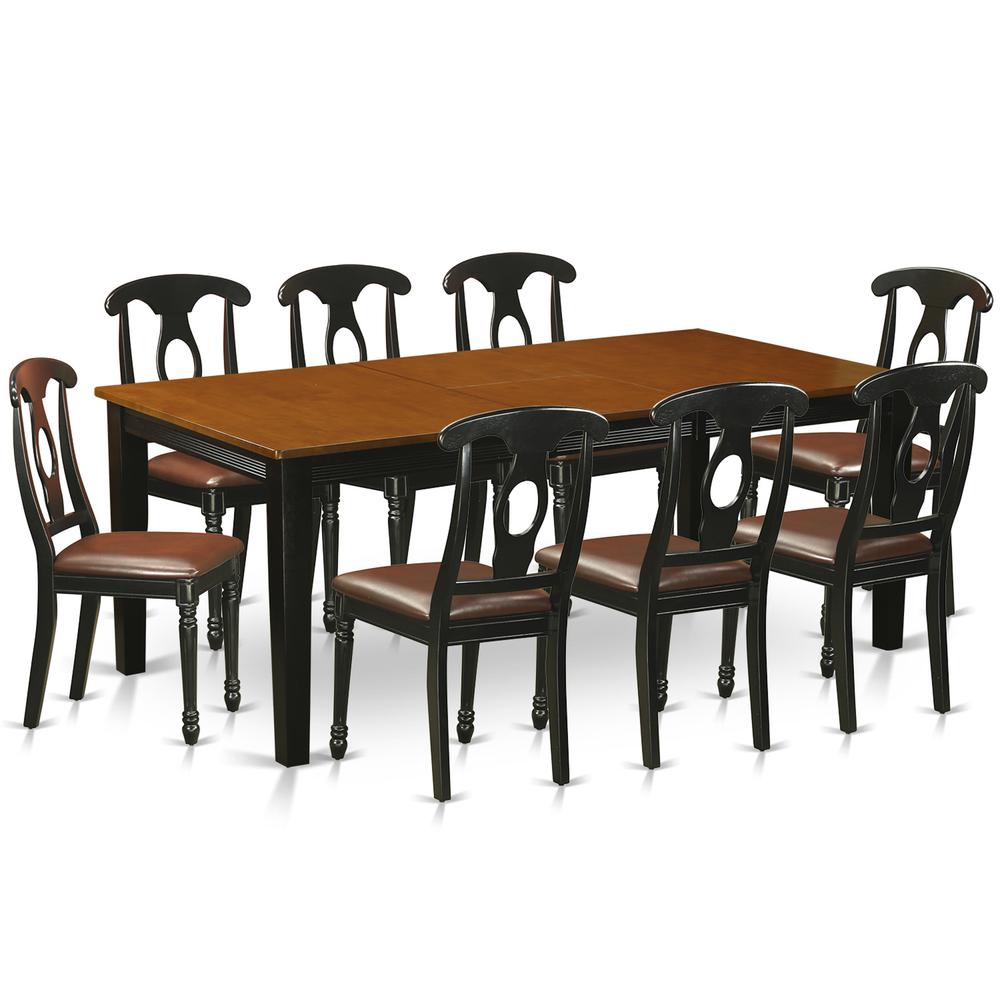 9  PC  Dining  set-Dining  Table  with  8  Wooden  Dining  Chairs. Picture 2