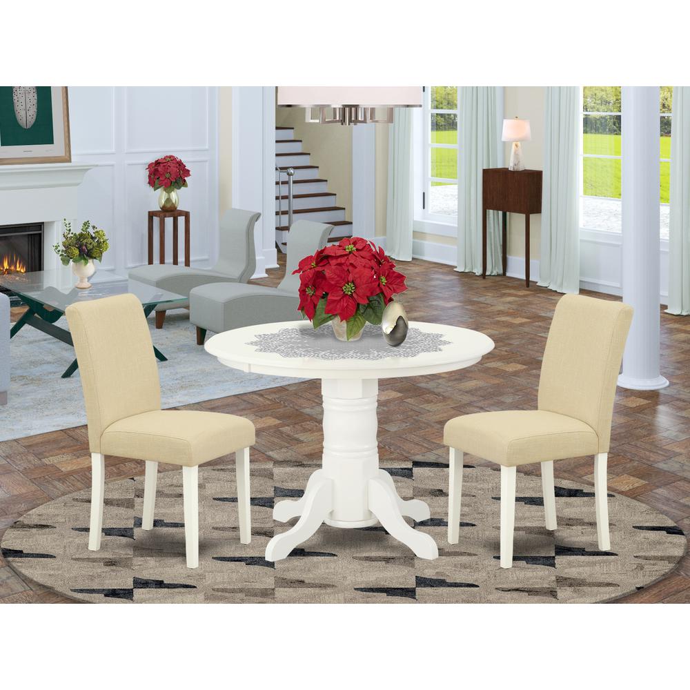 Dining Room Set Linen White, SHAB3-LWH-02. Picture 2