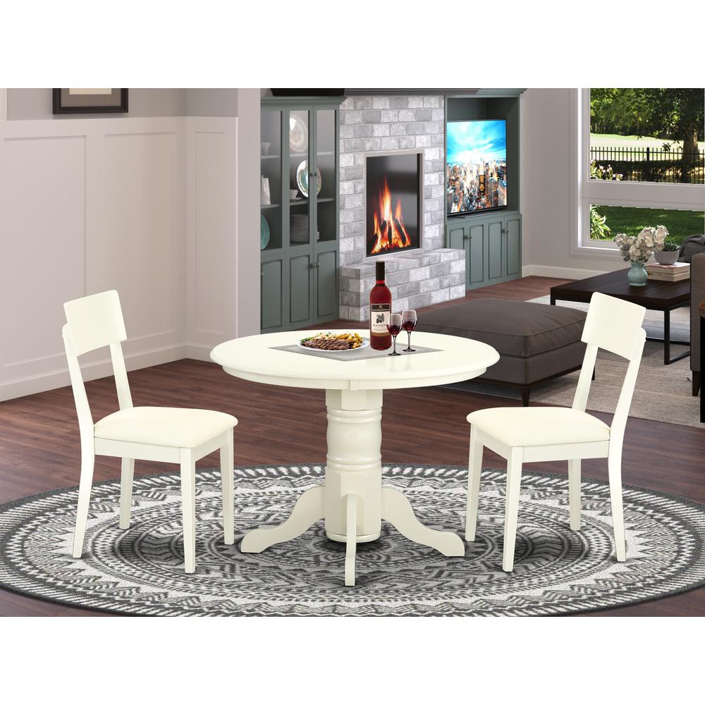 Dining Room Set Linen White, SHAD3-LWH-LC. Picture 2