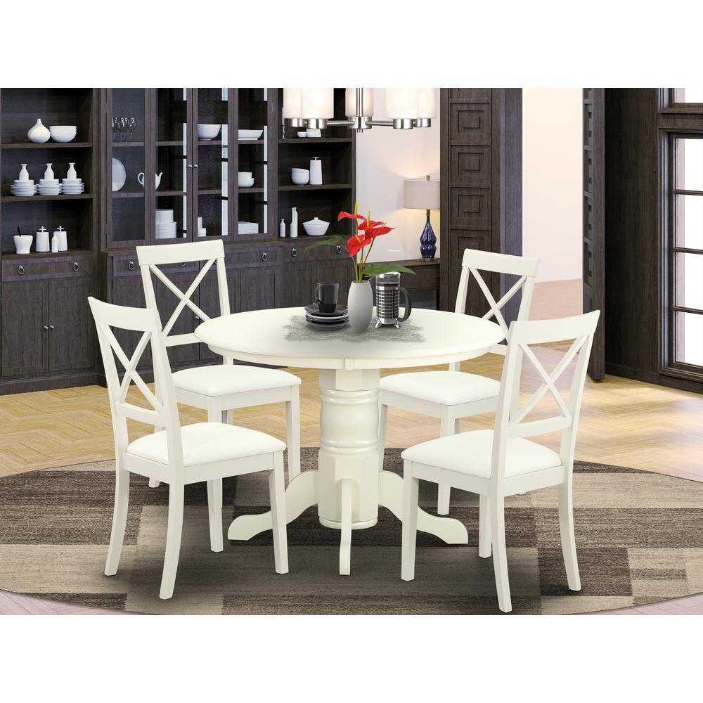 Dining Room Set Linen White, SHBO5-WHI-LC. Picture 2