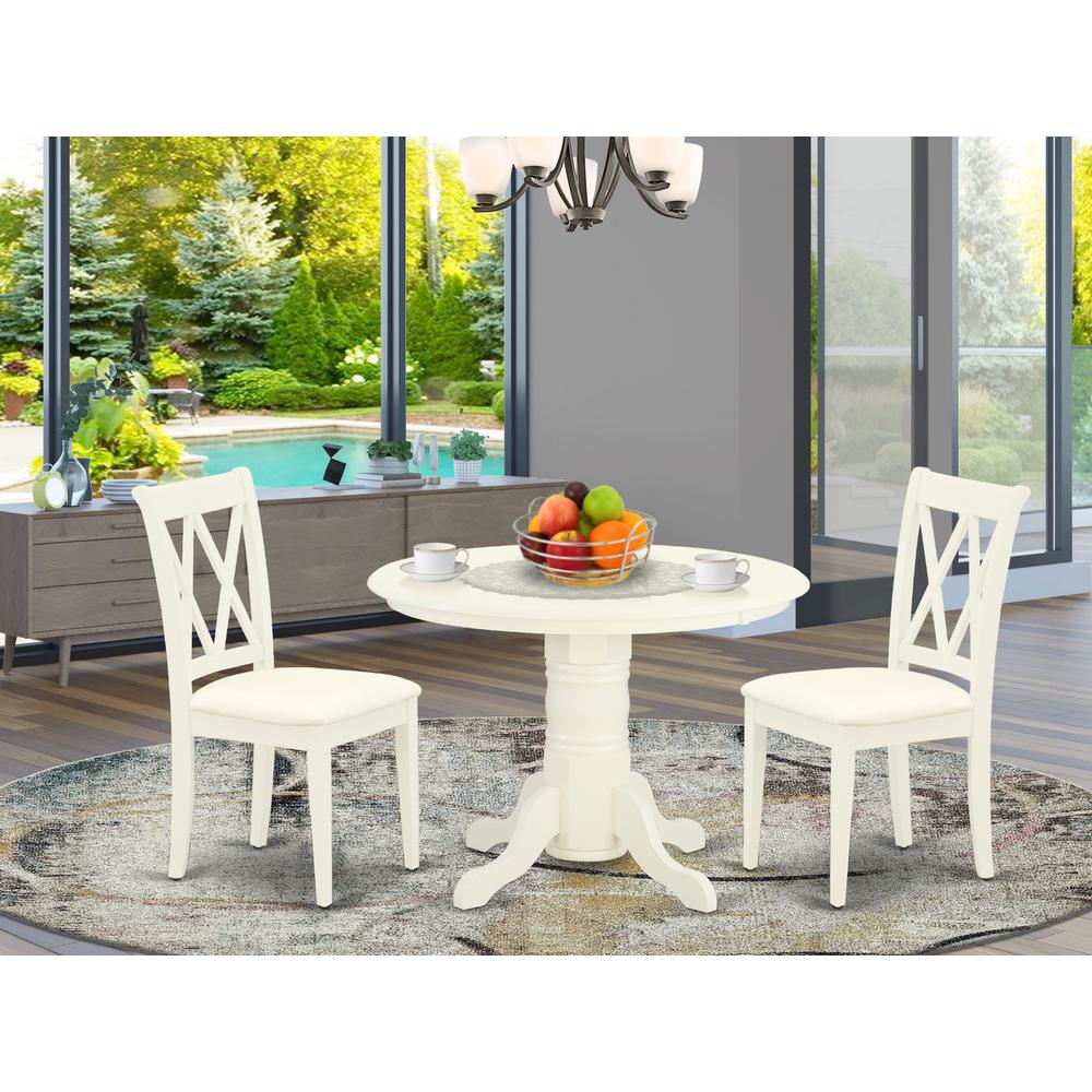 Dining Room Set Linen White, SHCL3-WHI-C. Picture 2