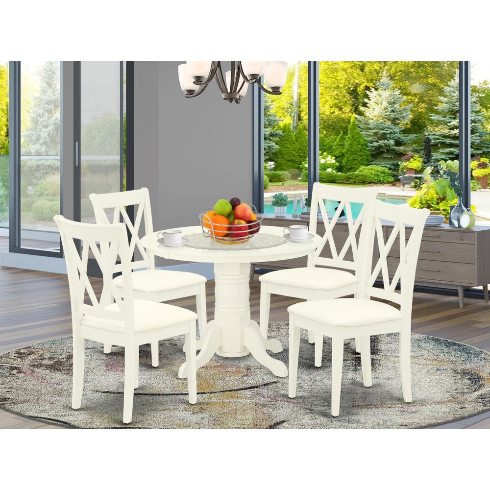 Dining Room Set Linen White, SHCL5-WHI-C. Picture 2