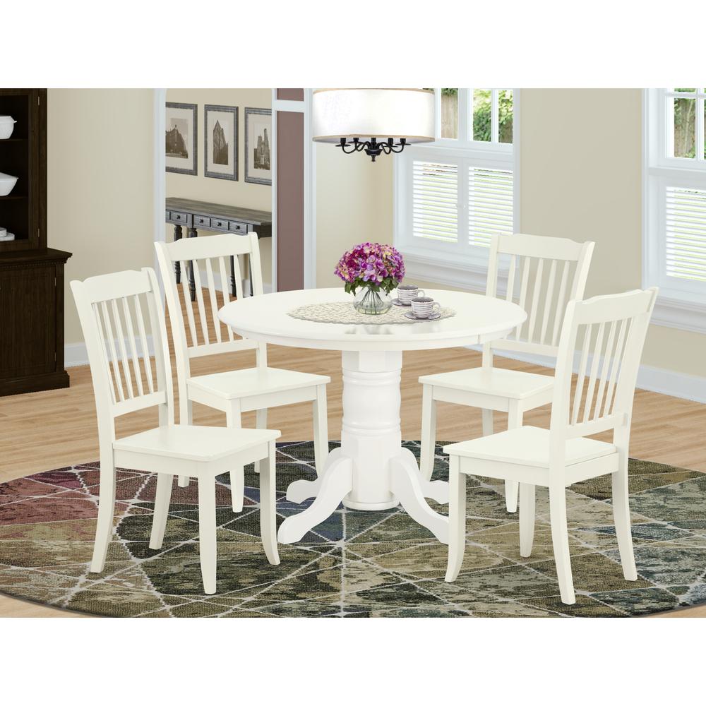 Dining Room Set Linen White, SHDA5-LWH-W. Picture 2
