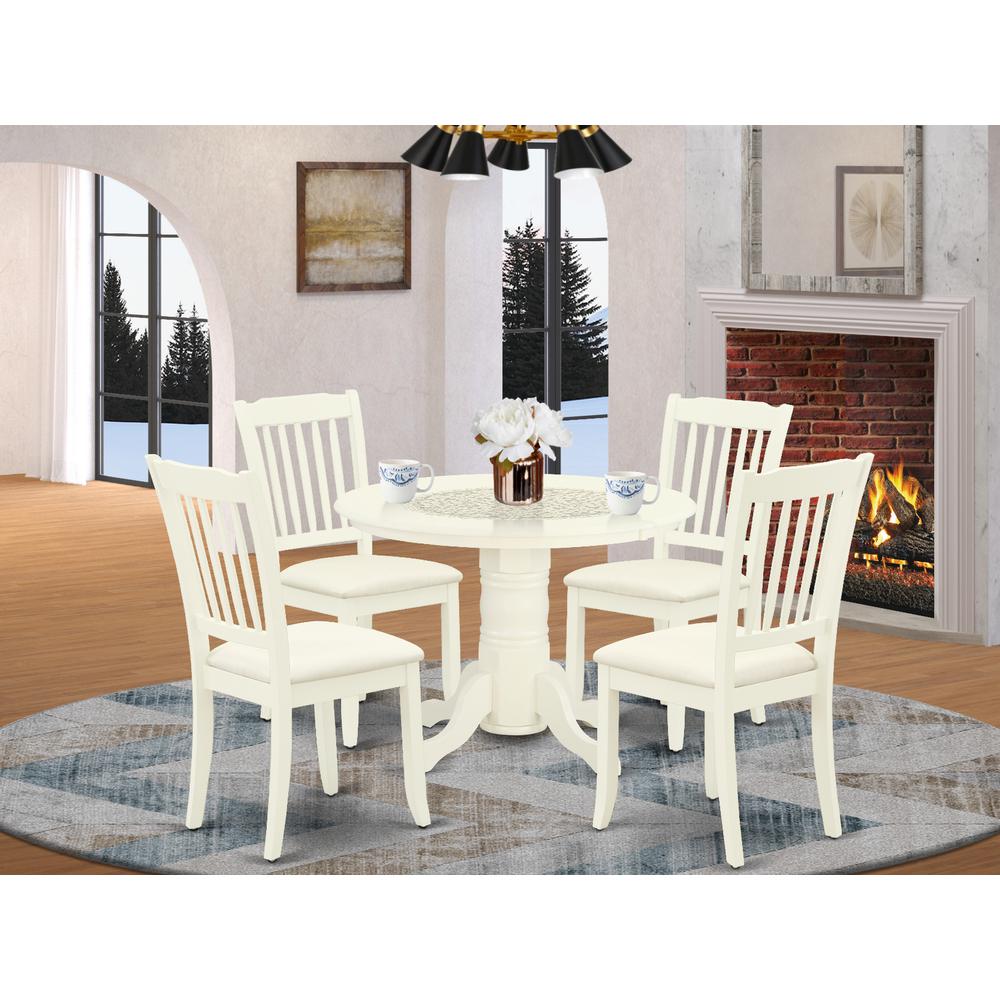 Dining Room Set Linen White, SHDA5-WHI-C. Picture 2