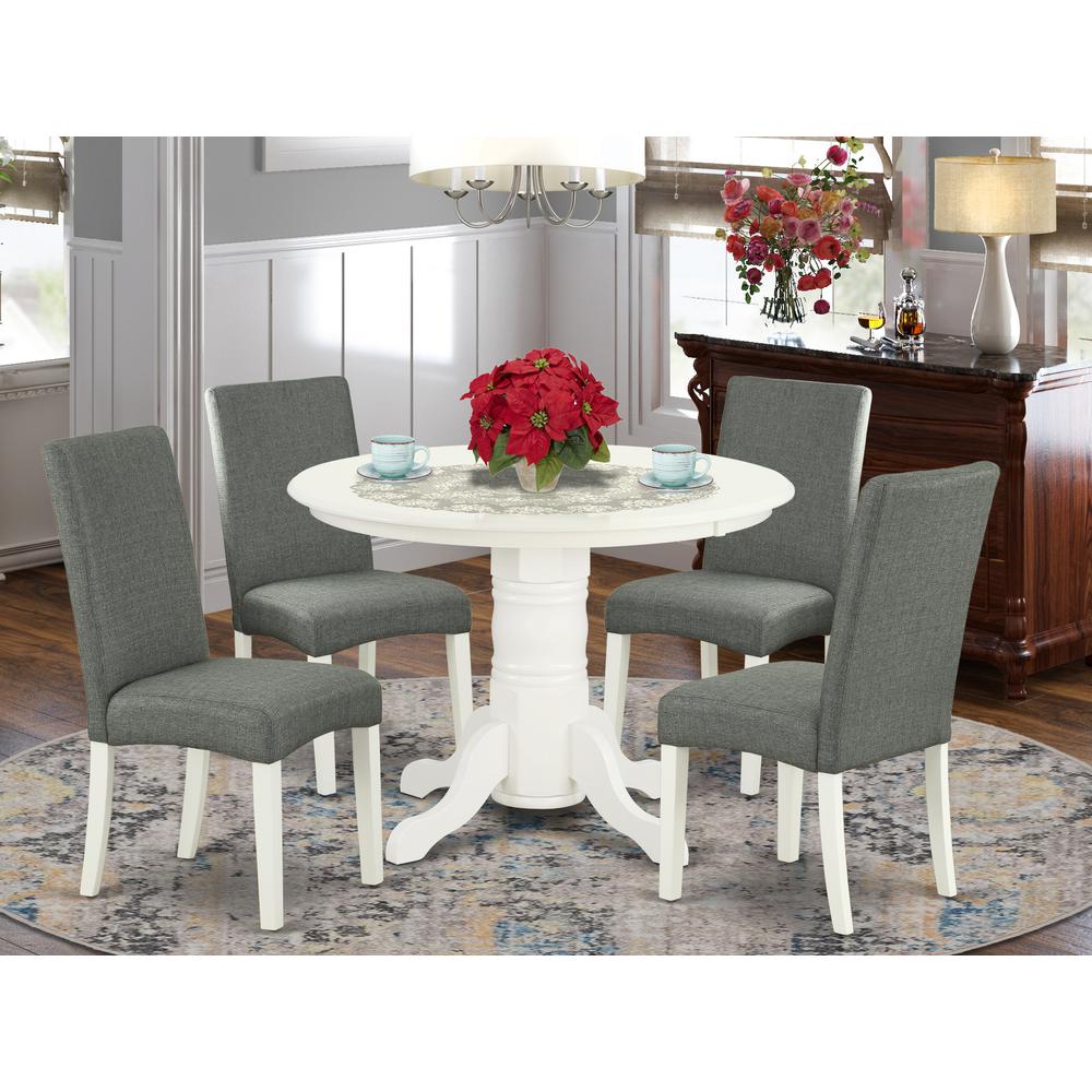 Dining Room Set Linen White, SHDR5-LWH-07. Picture 2