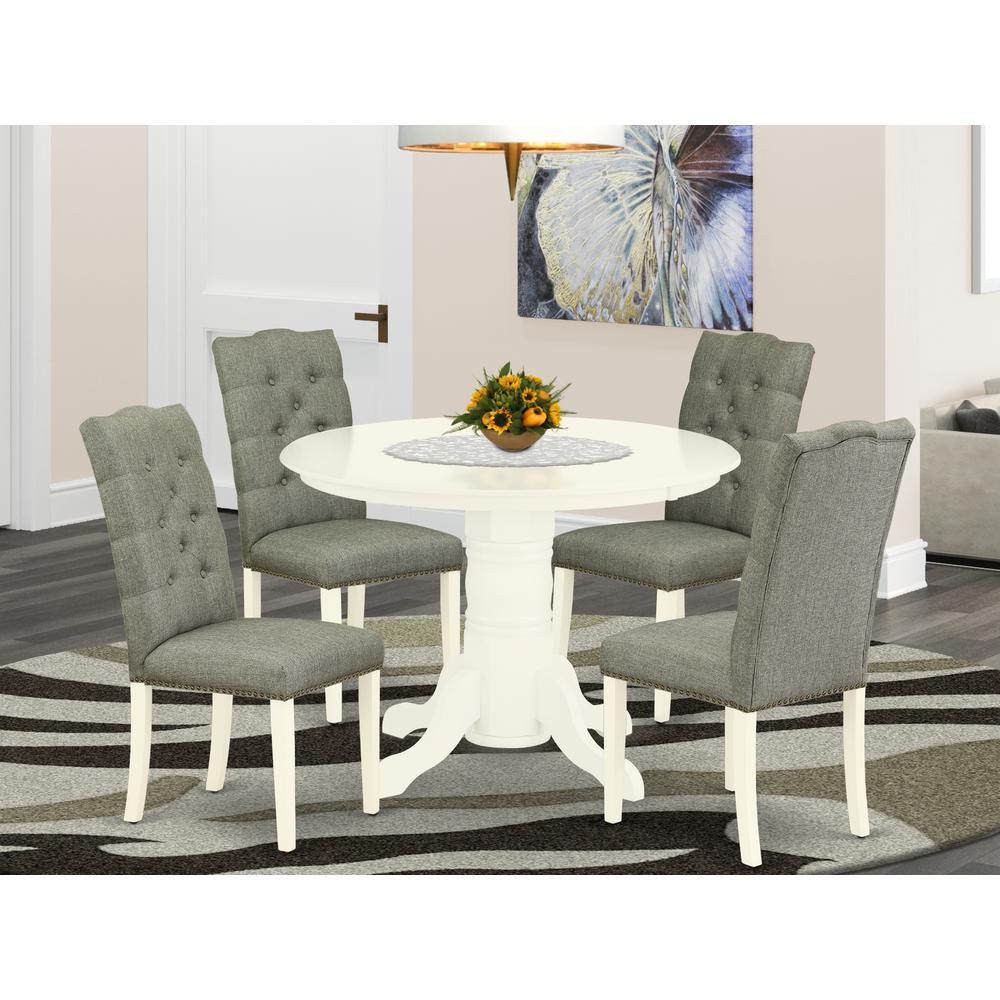 Dining Room Set Linen White, SHEL5-WHI-07. Picture 2