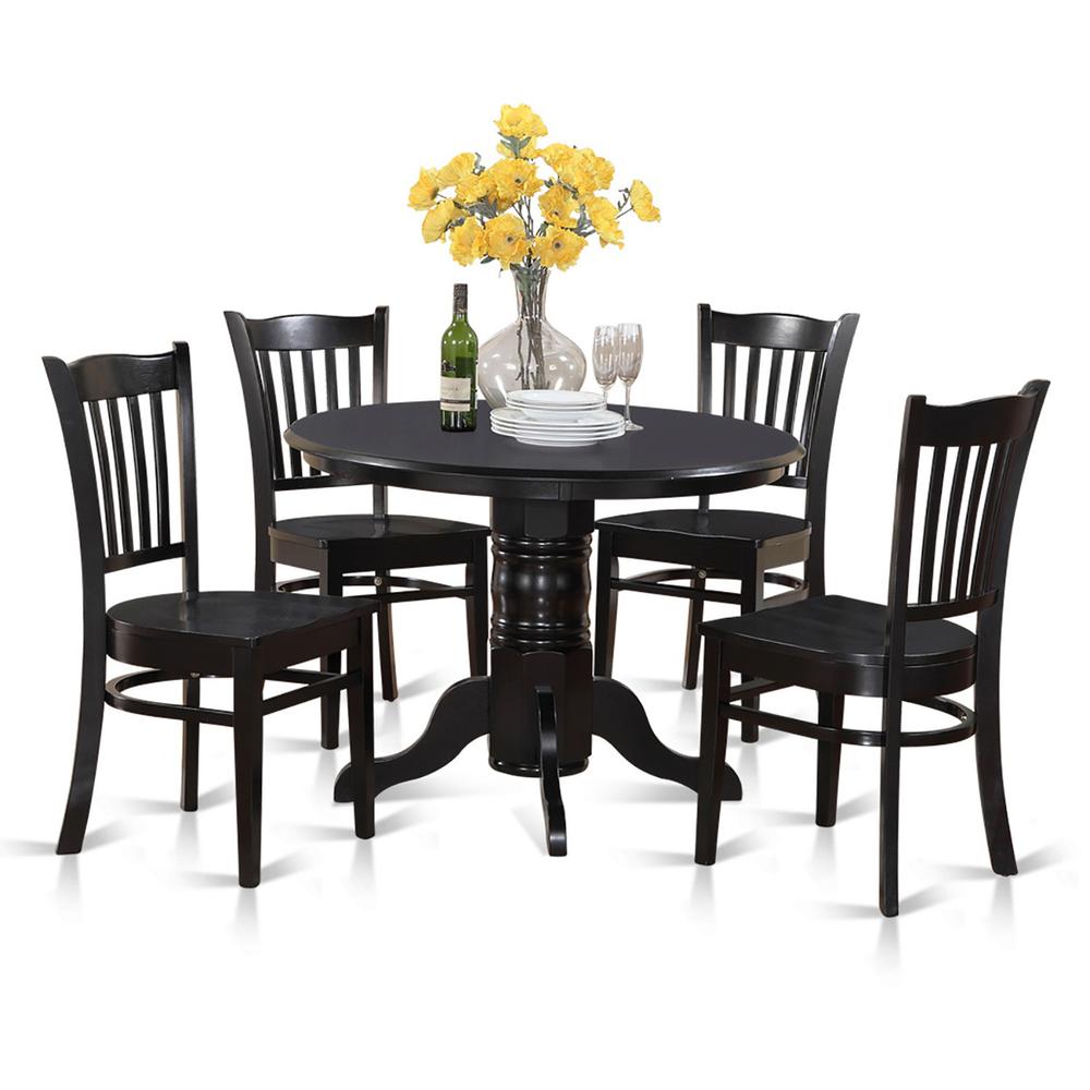 5 pcs Small Kitchen Table Set-Round Table and 4 Dining Chairs. Picture 1