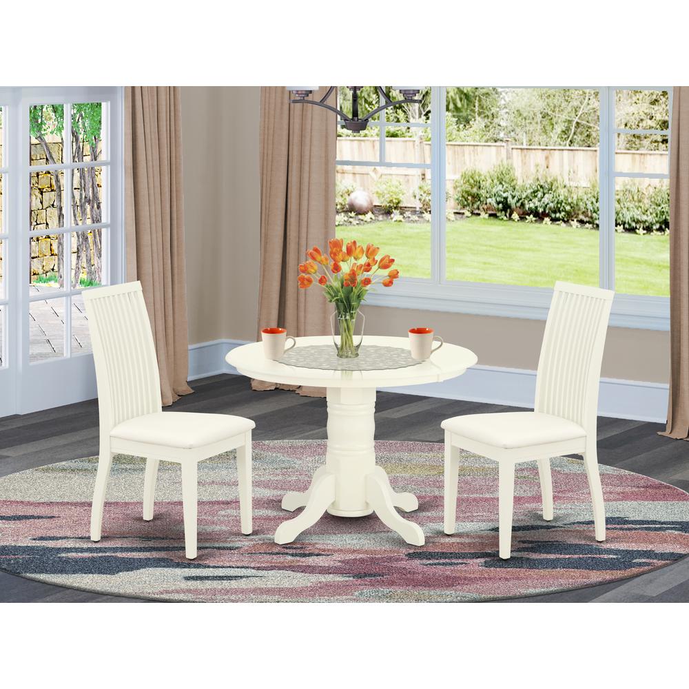 Dining Room Set Linen White, SHIP3-WHI-C. Picture 2