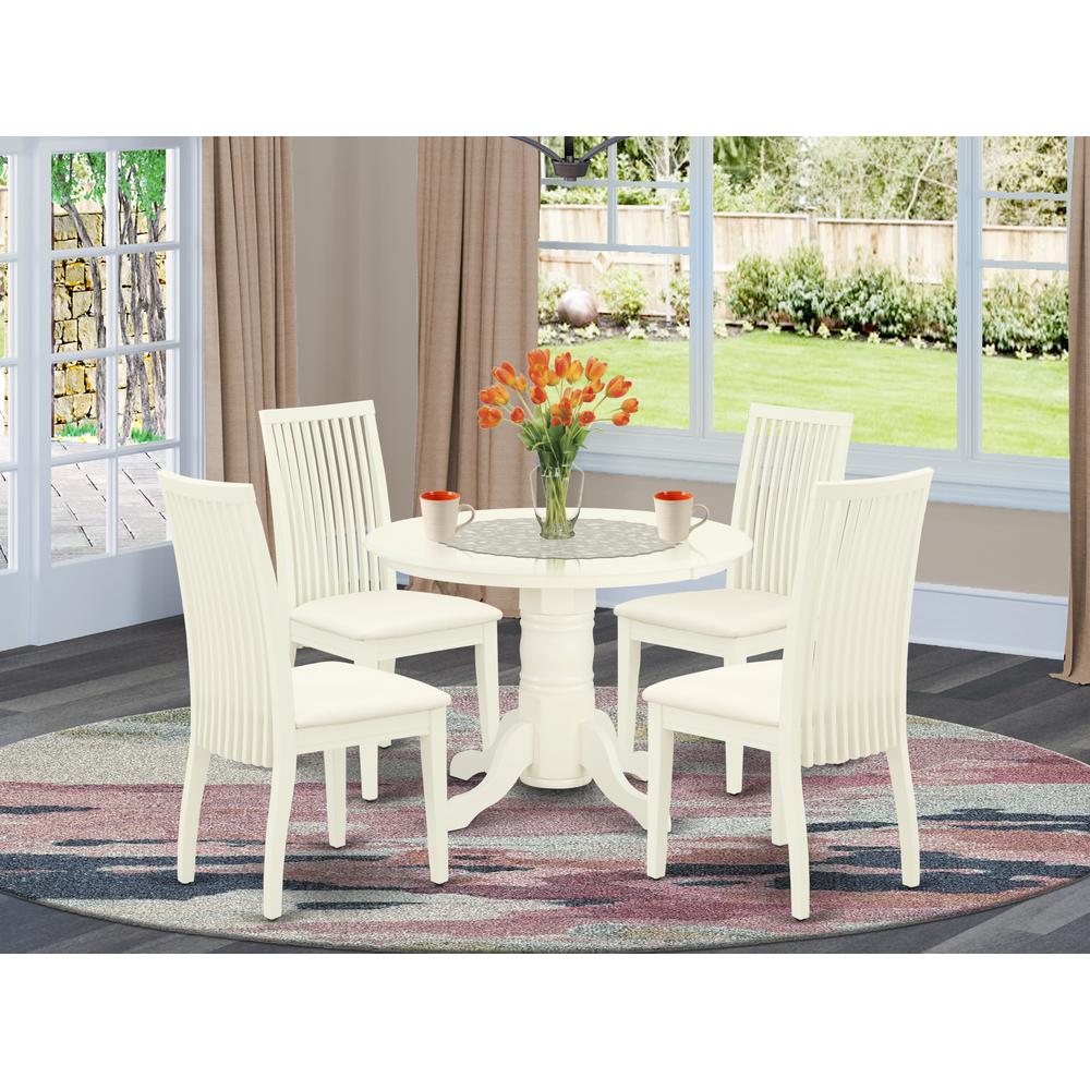 Dining Room Set Linen White, SHIP5-WHI-C. Picture 2