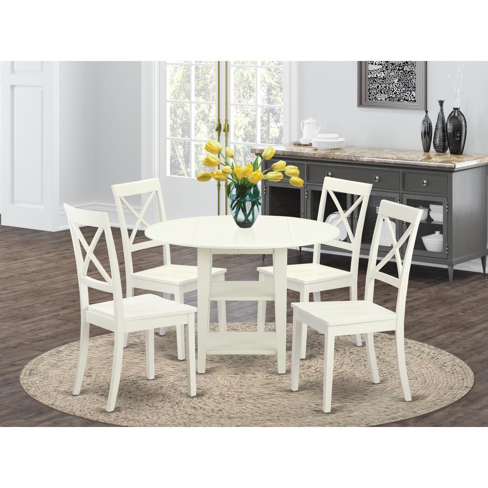 Dining Room Set Linen White, SUBO5-LWH-W. Picture 2