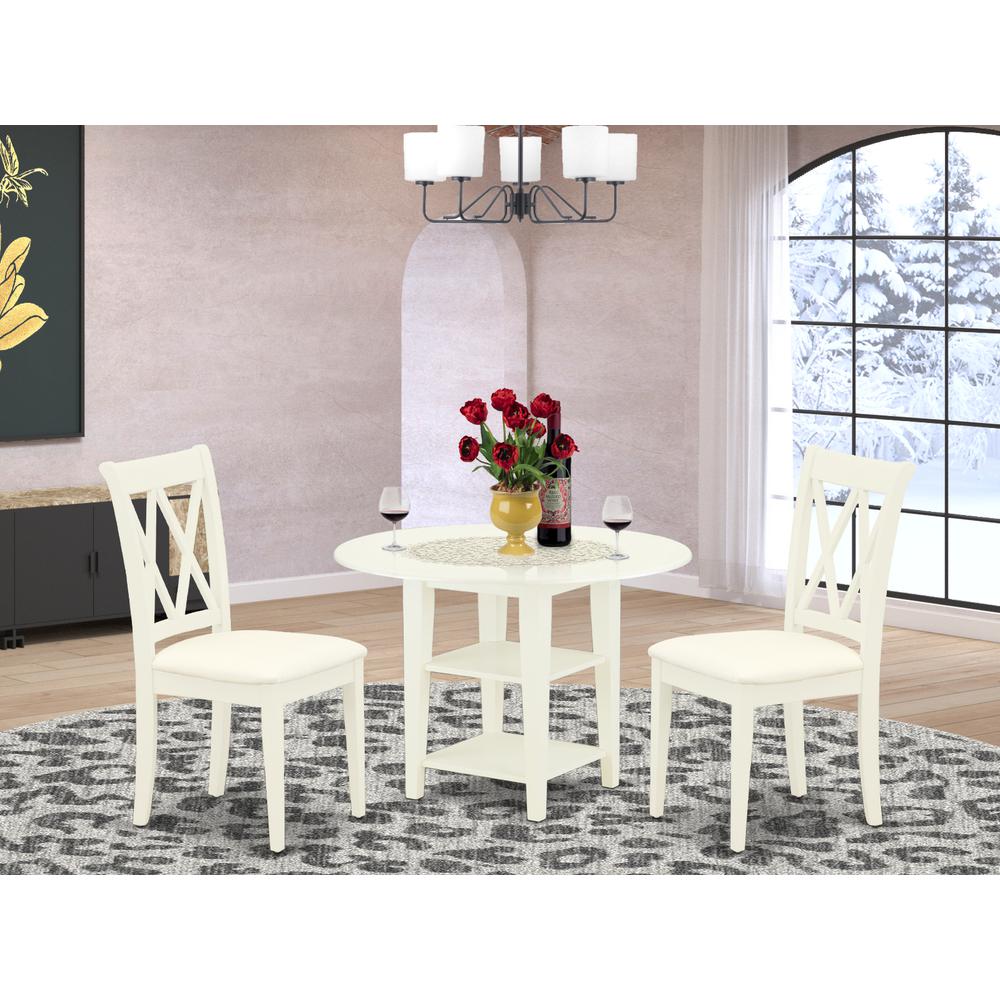 Dining Room Set Linen White, SUCL3-LWH-C. Picture 2