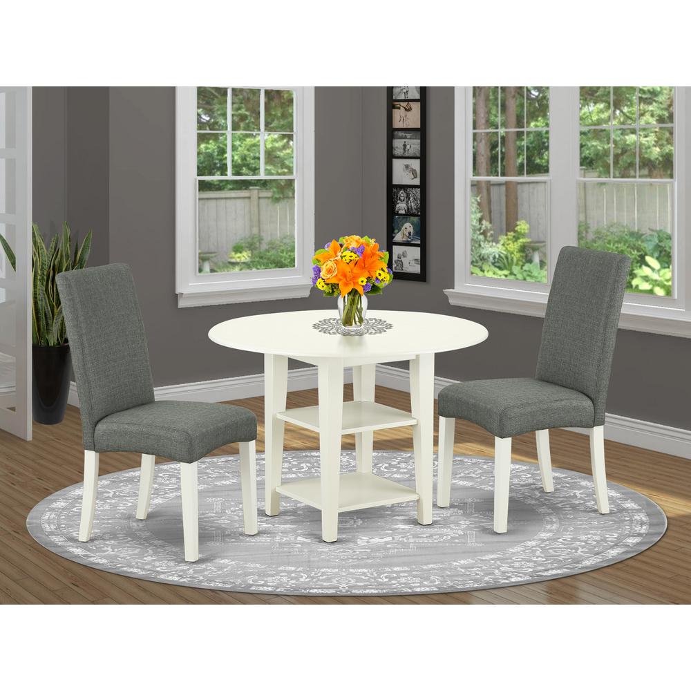 Dining Room Set Linen White, SUDR3-LWH-07. Picture 2