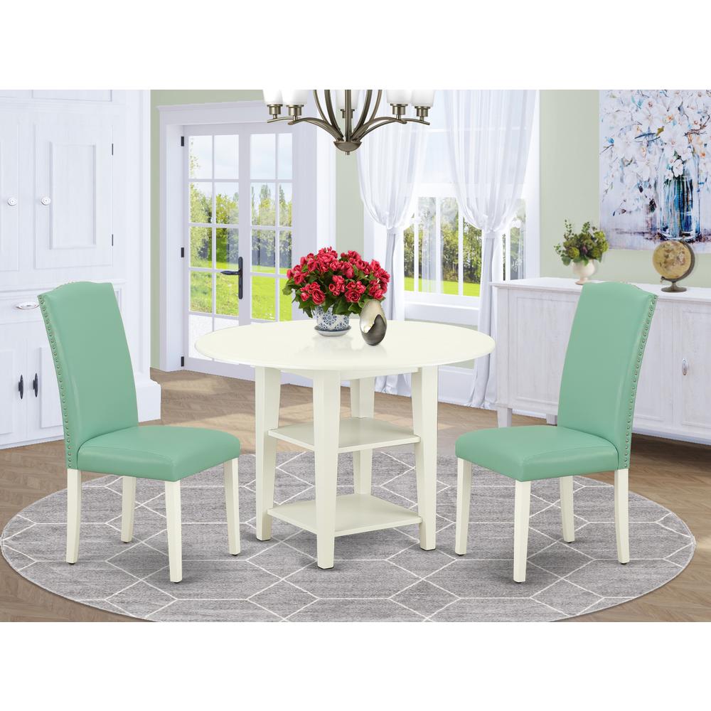 Dining Room Set Linen White, SUEN3-LWH-57. Picture 2