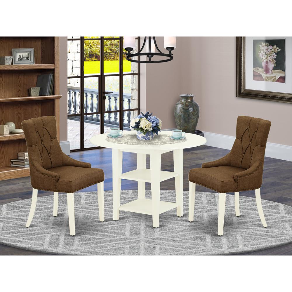 Dining Room Set Linen White, SUFR3-LWH-18. Picture 2