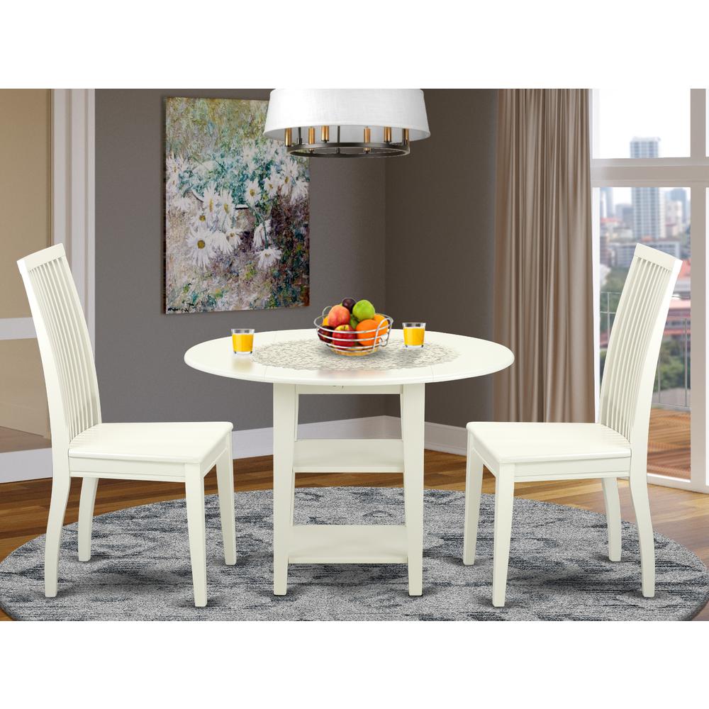 Dining Room Set Linen White, SUIP3-LWH-W. Picture 2