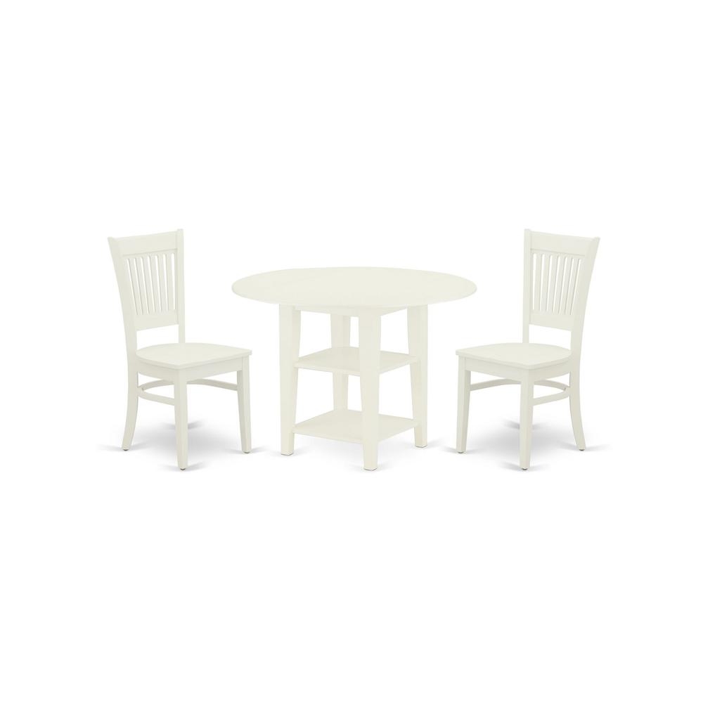 Dining Table- Dining Chairs, SUVA3-LWH-W. Picture 2