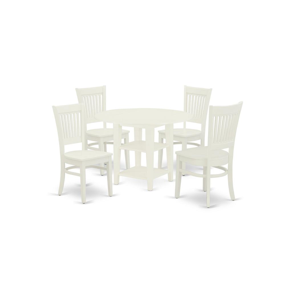 Dining Table- Dining Chairs, SUVA5-LWH-W. Picture 2