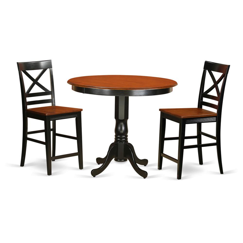 3  Pc  counter  height  pub  set-pub  Table  and  2  bar  stools  with  backs. Picture 2
