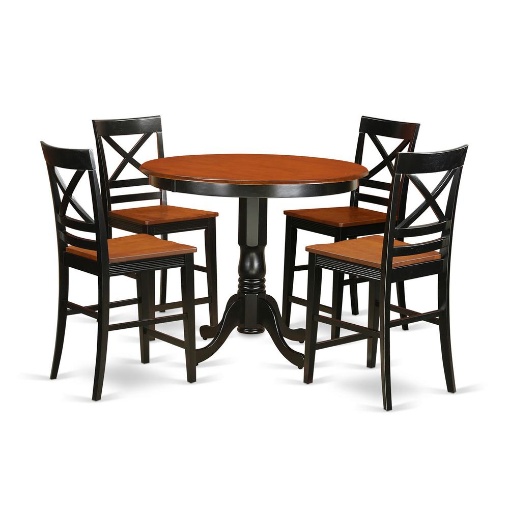 5  PC  counter  height  Dining  set  -  Small  Kitchen  Table  and  4  bar  stools  with  backs.. Picture 2