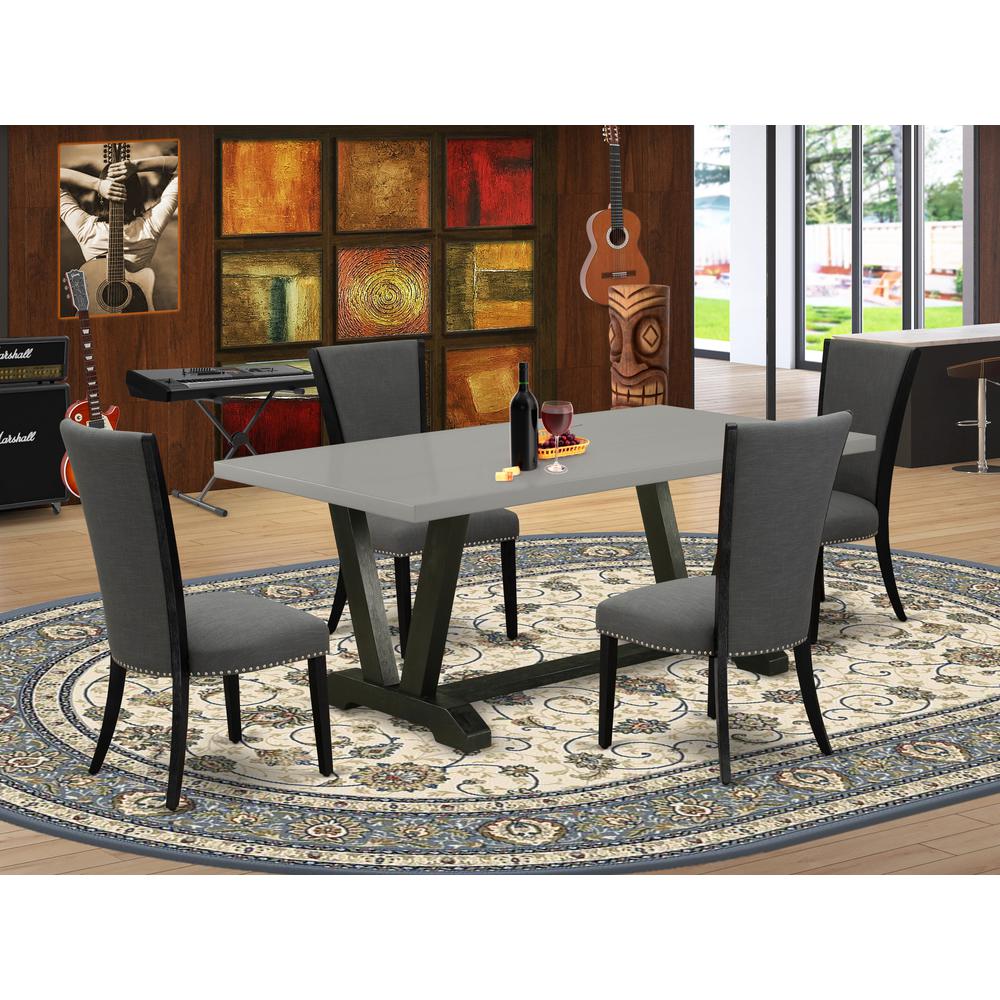 5 Piece Set Includes a Rectangle Dining Room Table. Picture 14