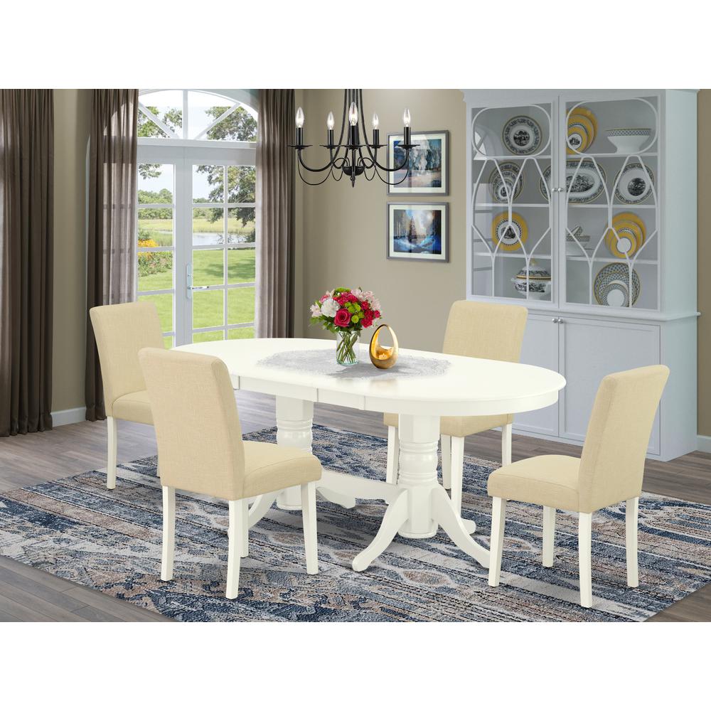 Dining Room Set Linen White, VAAB5-LWH-02. Picture 2