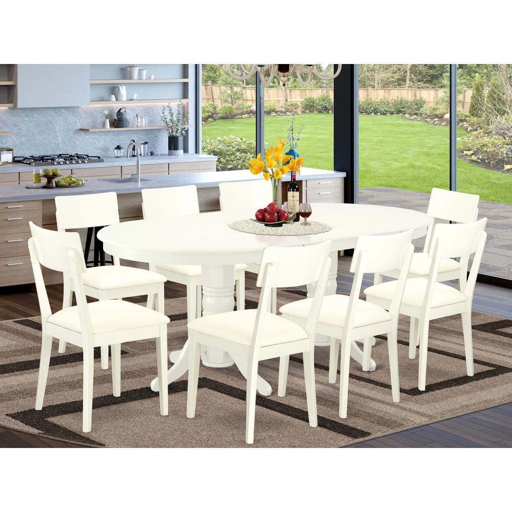 Dining Room Set Linen White, VAAD9-LWH-LC. Picture 2