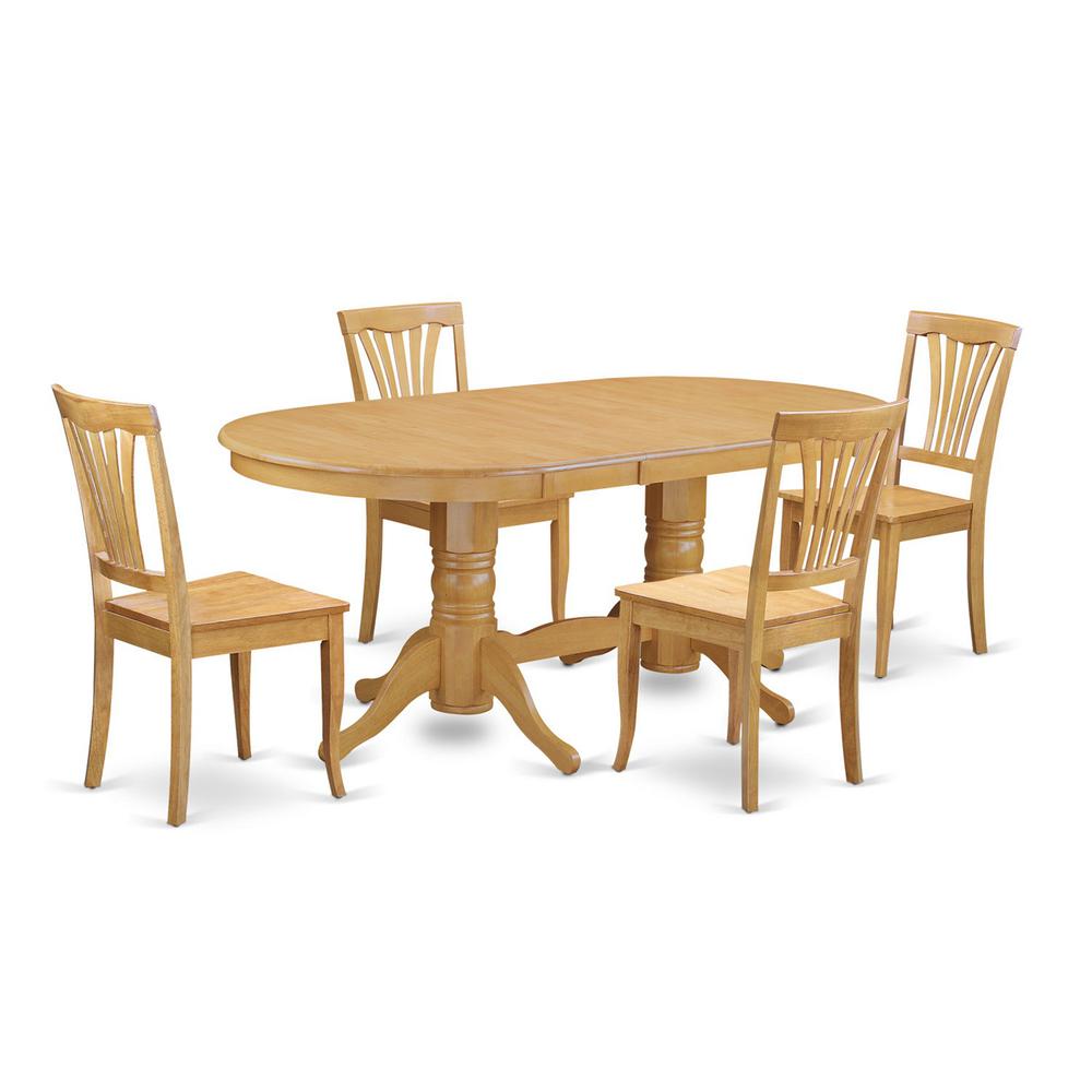 5  PC  Dining  room  set  Dining  Table  with  Leaf  and  4  Dining  Chairs. Picture 2