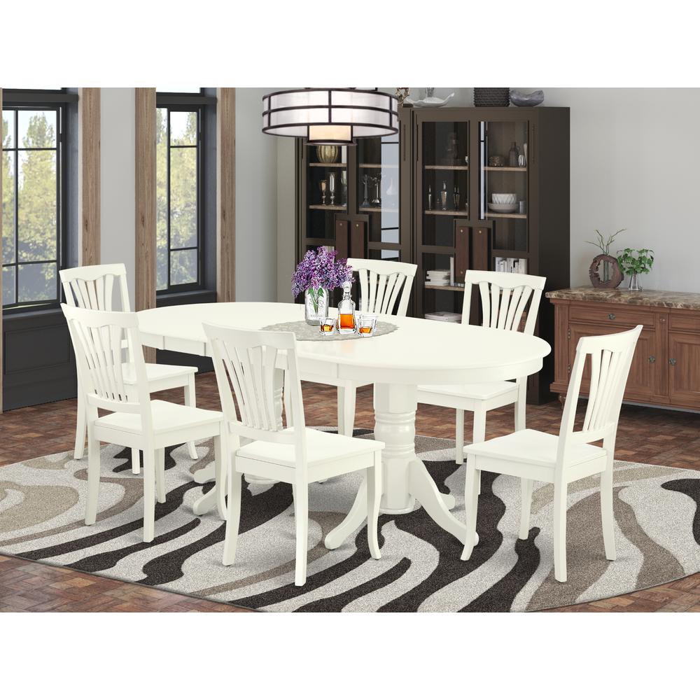 Dining Room Set Linen White, VAAV7-LWH-W. Picture 2