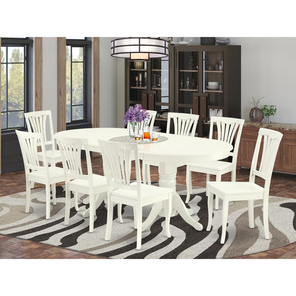 Dining Room Set Linen White, VAAV9-LWH-W. Picture 2