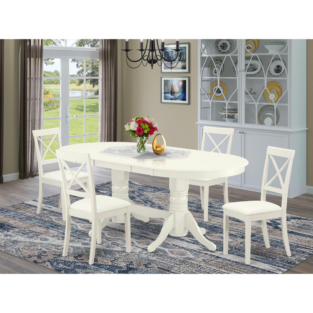 Dining Room Set Linen White, VABO5-LWH-LC. Picture 2