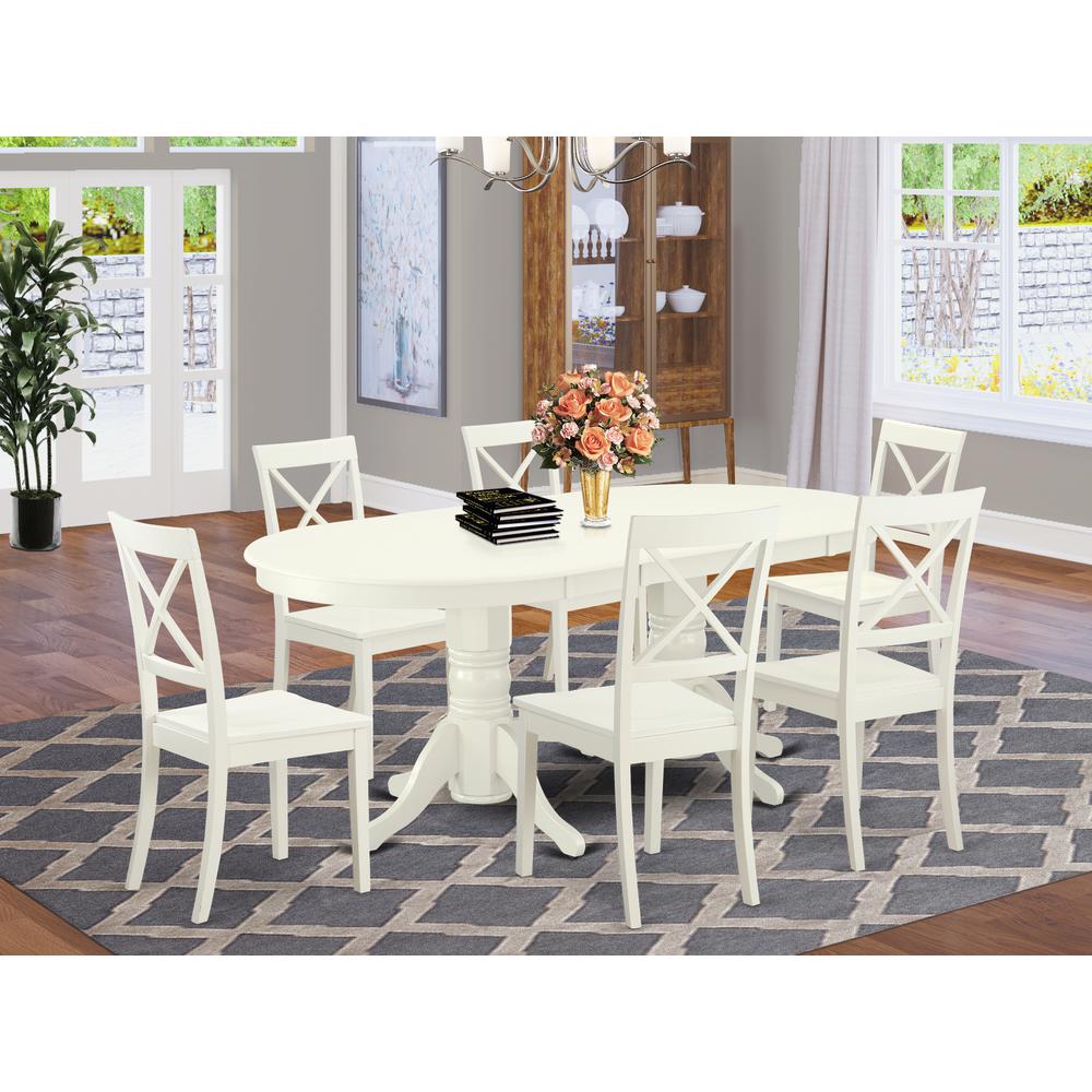 Dining Room Set Linen White, VABO7-LWH-W. Picture 2