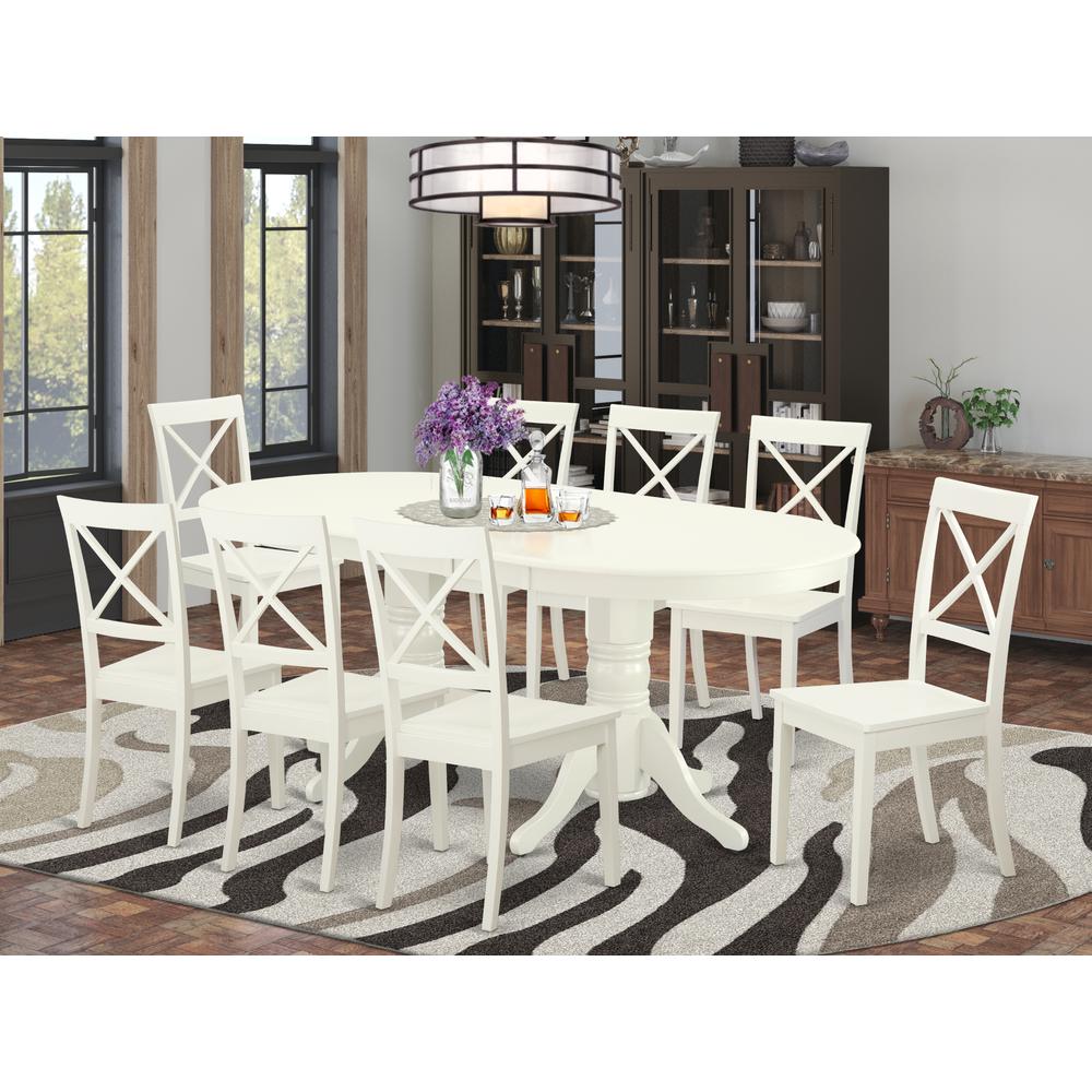 Dining Room Set Linen White, VABO9-LWH-W. Picture 2
