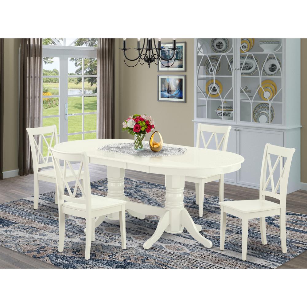 Dining Room Set Linen White, VACL5-LWH-W. Picture 2