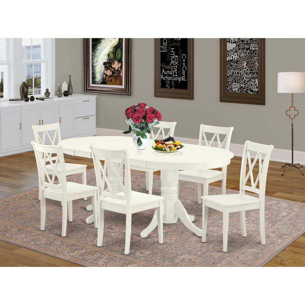 Dining Room Set Linen White, VACL7-LWH-W. Picture 2