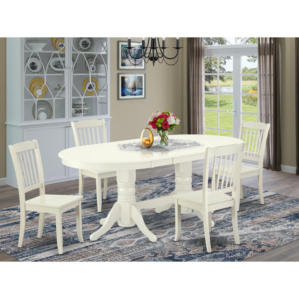 Dining Room Set Linen White, VADA5-LWH-W. Picture 2
